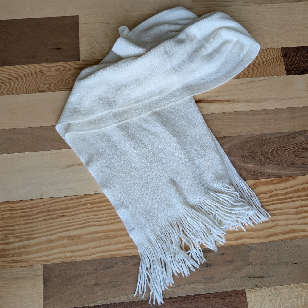 Merona Ivory Fringe Soft Scarf